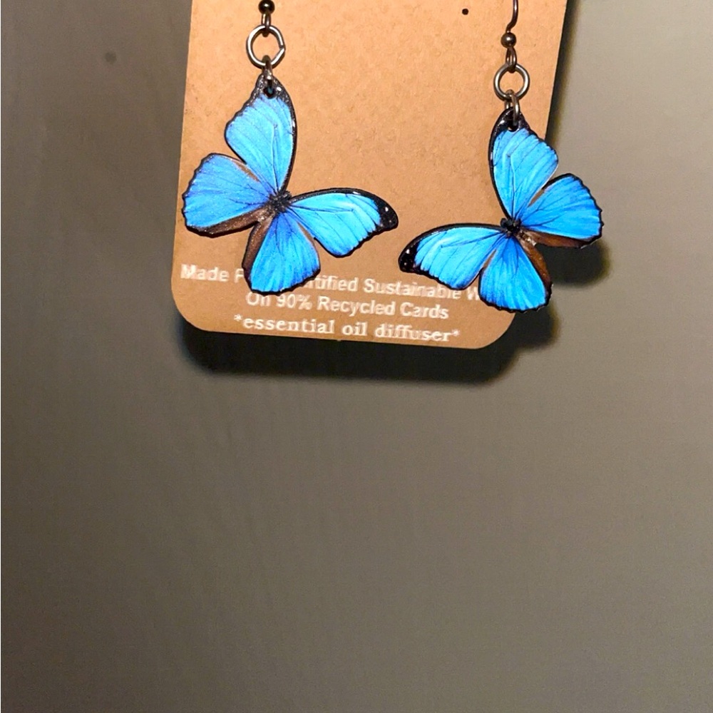 Blue butterfly 🦋 earrings